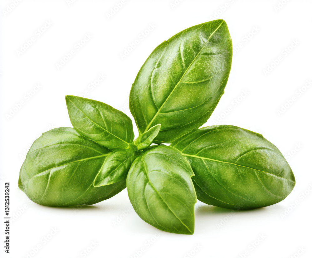 Fototapeta premium basil leaves isolated
