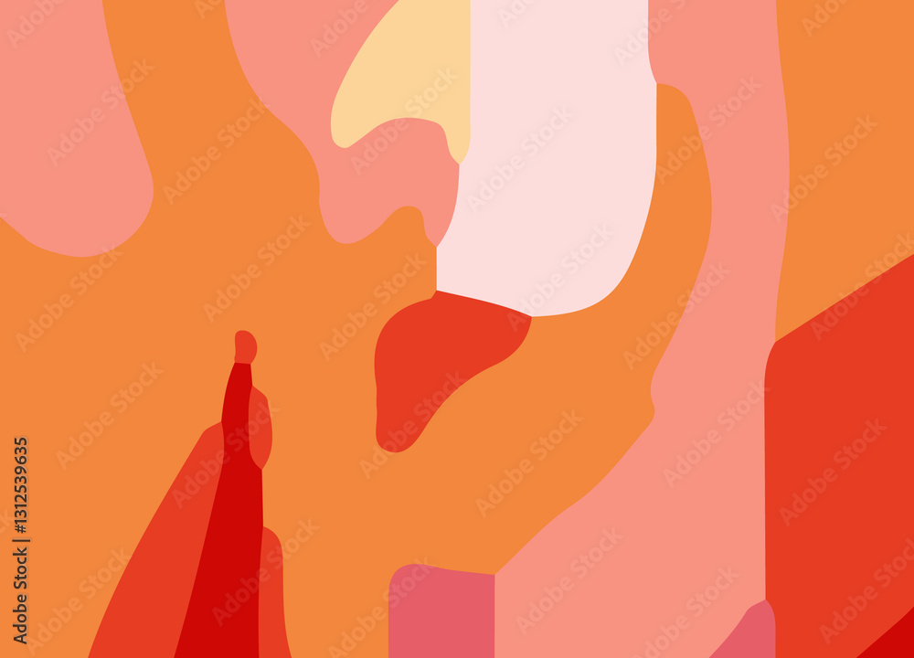 Obraz premium Fiery Fusion of Red and Orange Bold and Vibrant Abstract Background. A Radiant Blend of Warm Red and Orange Tones in a Dynamic Abstract Design. Shades of Red and Orange Creating a Abstract Artwork