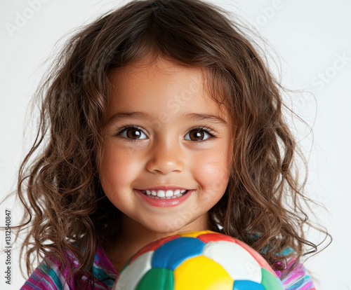 girl with ball isolated