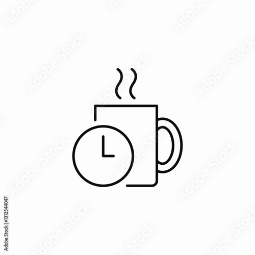 break time icon sign vector