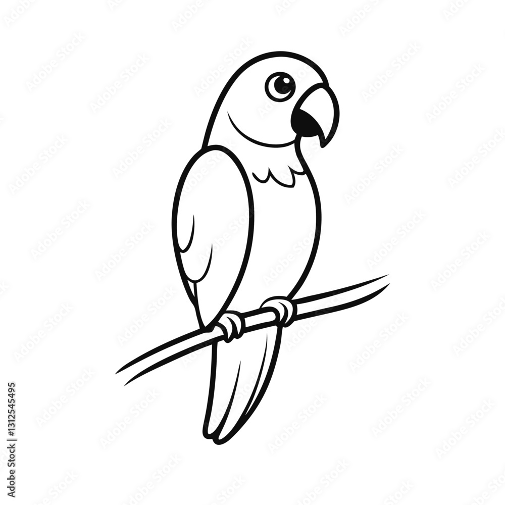 Fototapeta premium parrot on branch