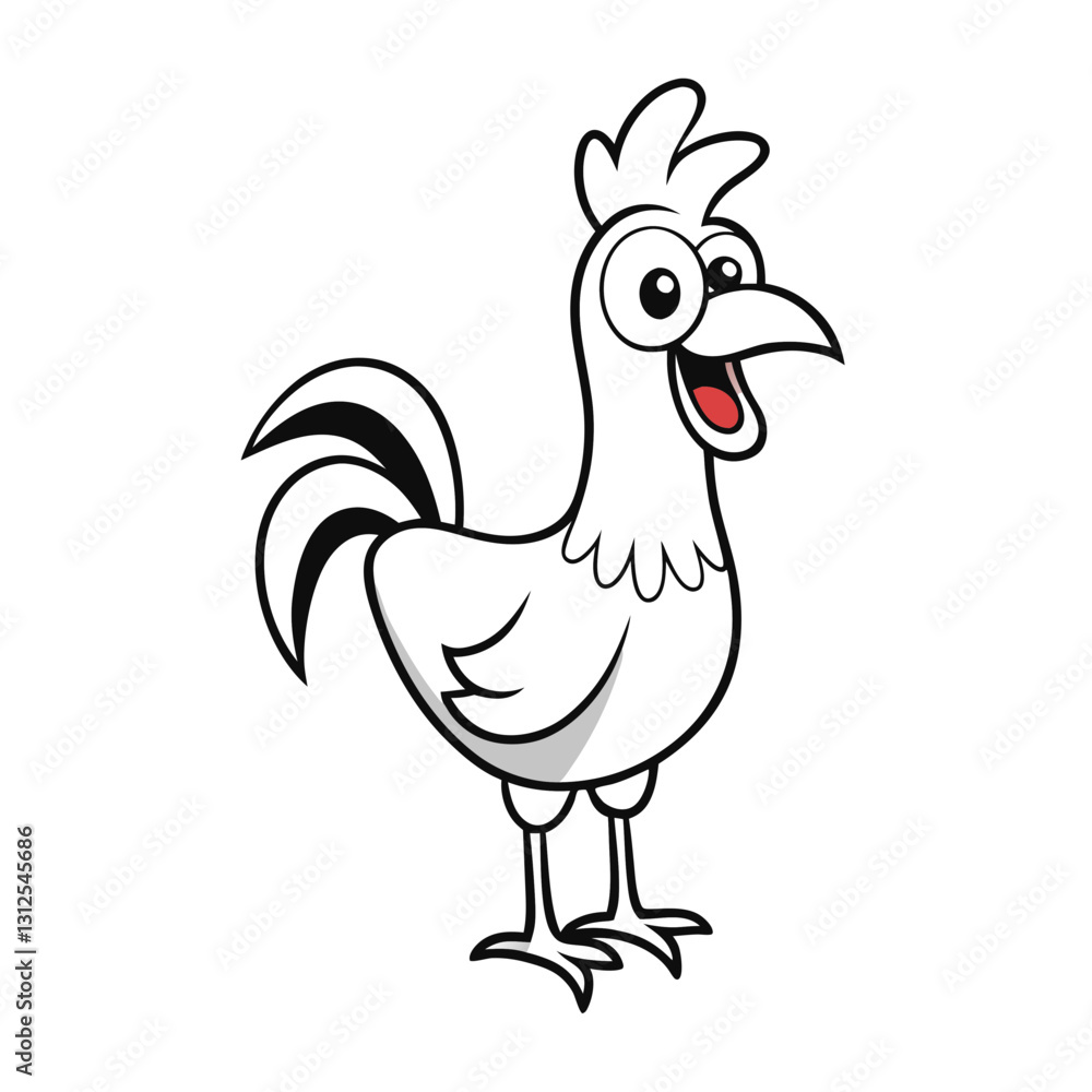 rooster isolated on white background rooster isolated on white background