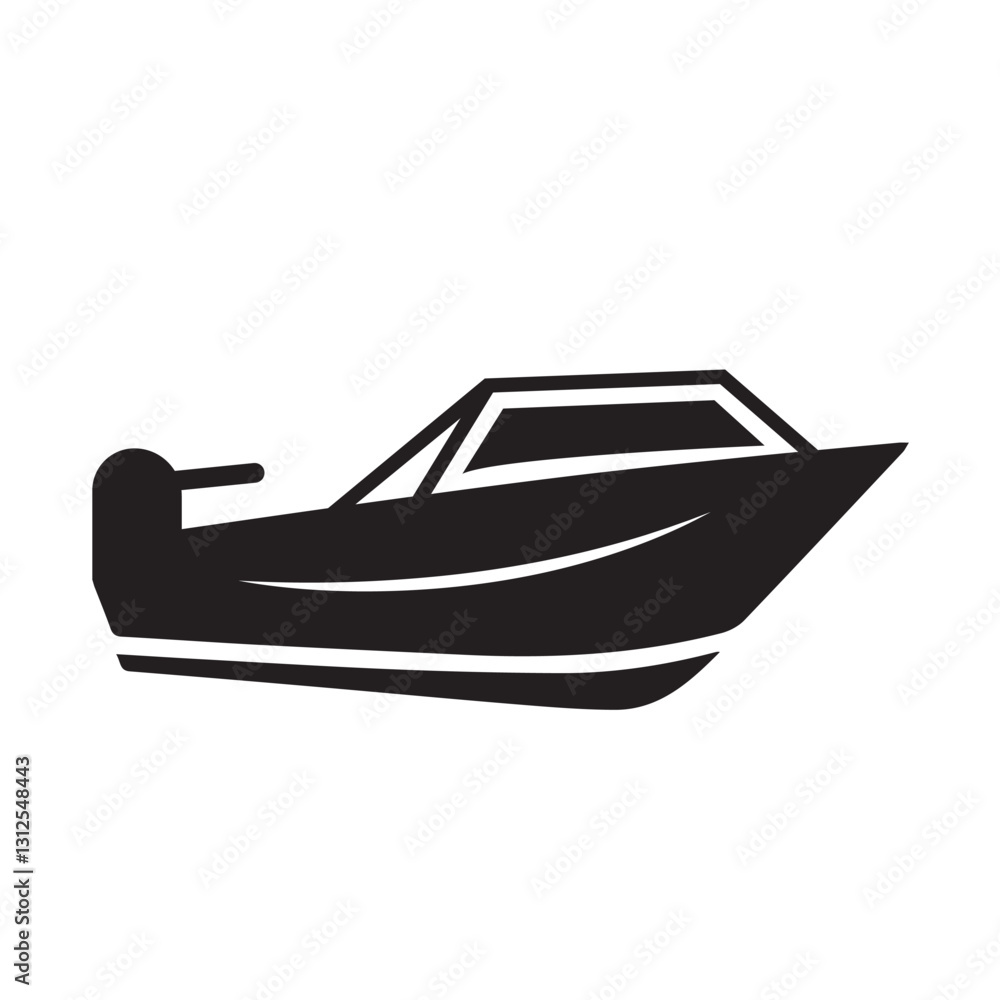 Boat silhouettes vector, boat icon on white background. Boat silhouettes vector, boat icon on white background.