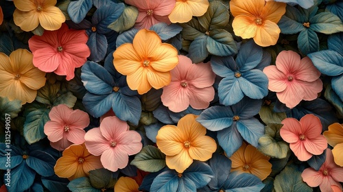 Wallpaper Mural Vibrant Floral Tapestry: A Symphony of Colors and Textures Torontodigital.ca