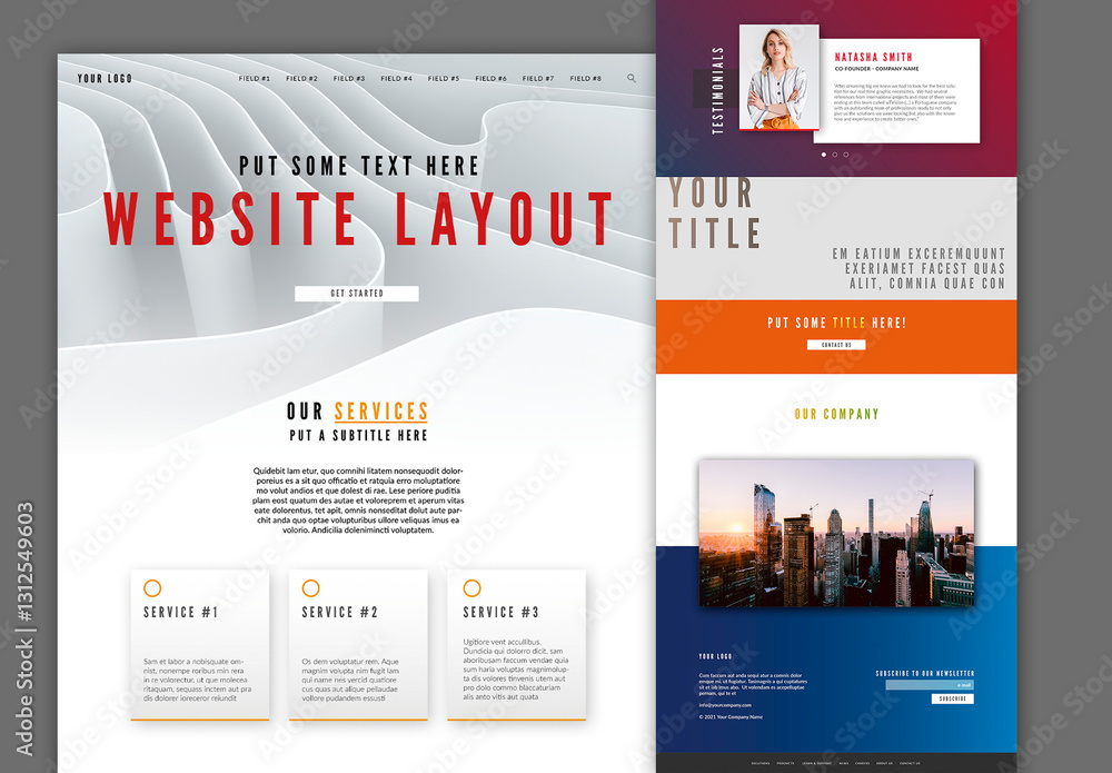 Website Layout Stock Template | Adobe Stock