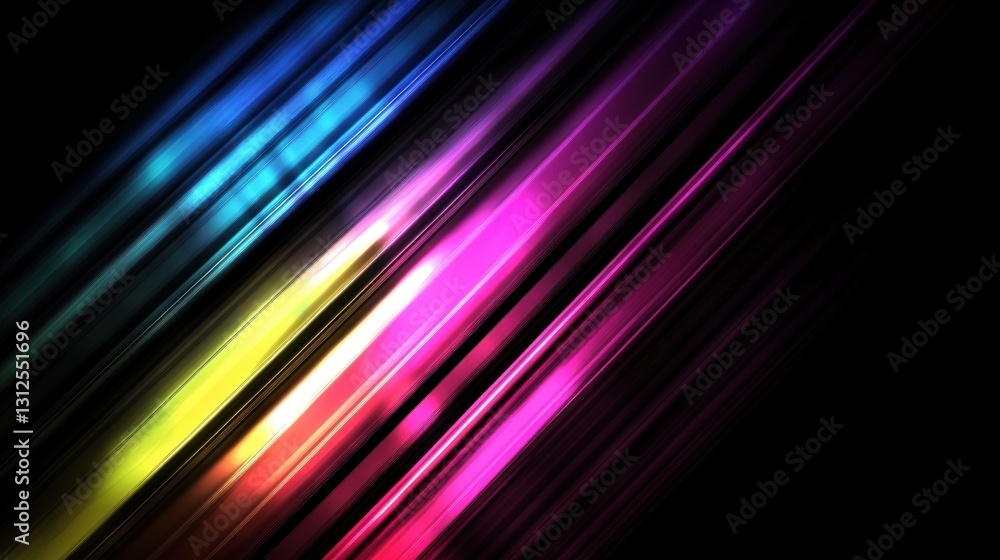 Abstract Rainbow Diagonal Stripes, Vibrant Color Blast, Glowing Lines, Dynamic Energy, Modern Art Background Abstract Rainbow Diagonal Stripes, Vibrant Color Blast, Glowing Lines, Dynamic Energy, Modern Art Background
