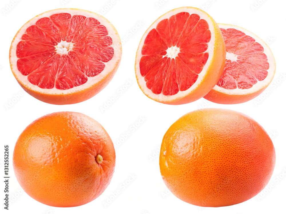 set of grapefruit isolated on white background.PNG set of grapefruit isolated on white background.PNG