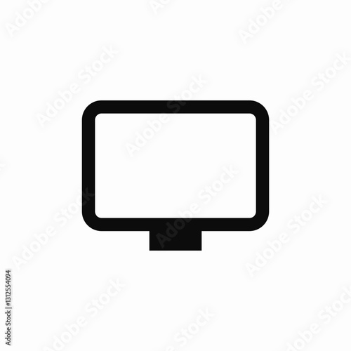 desktop computer icon sign vector