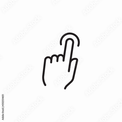 finger tap icon sign vector