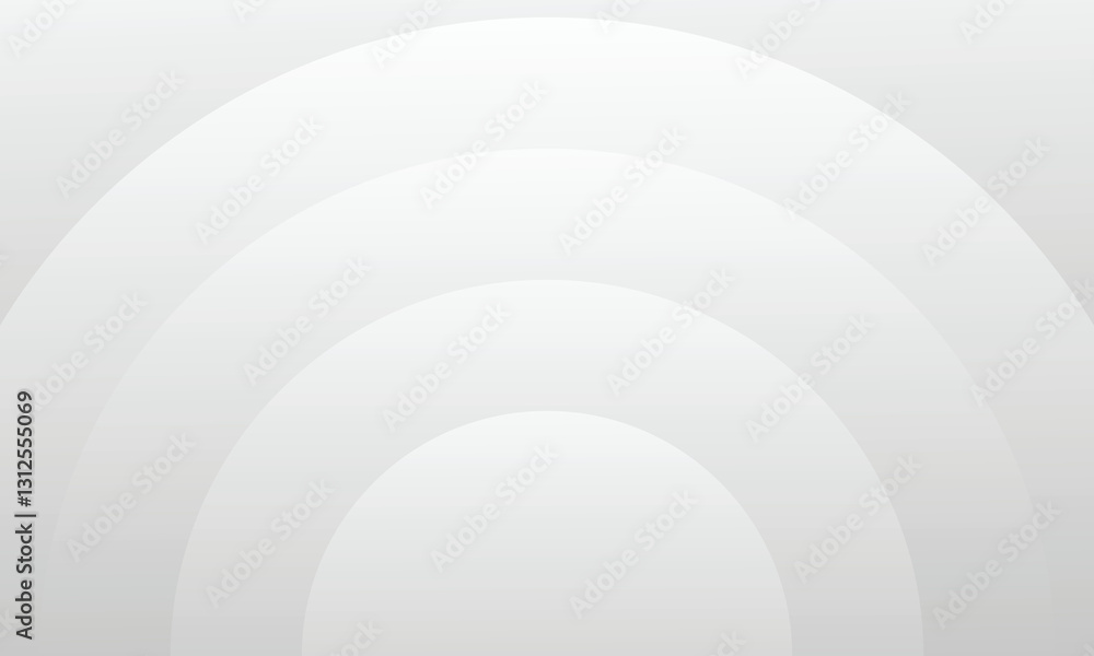 Obraz premium White gradient background. Abstract circle design. Vector illustration semi circle. Eps10