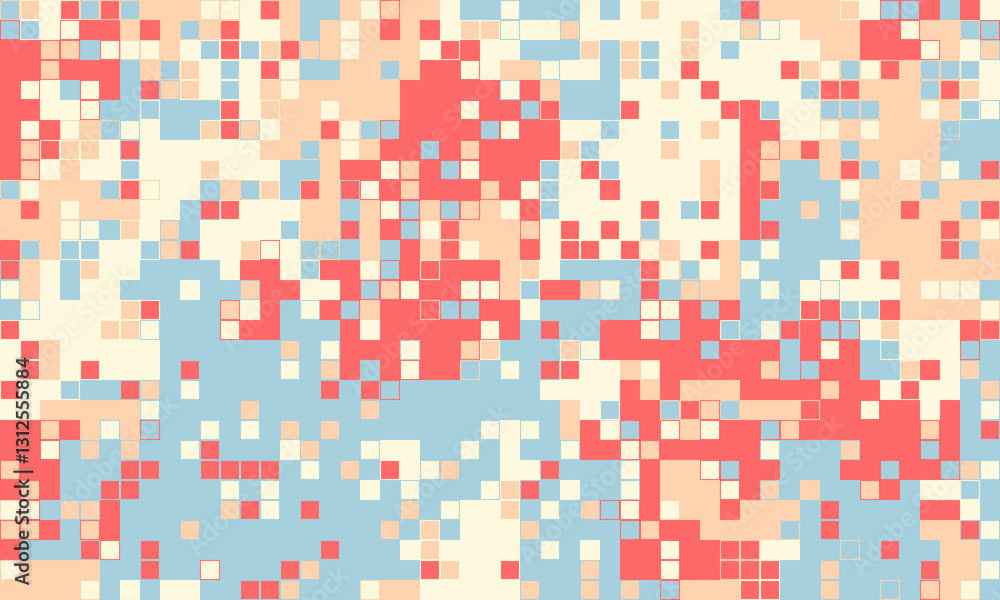 Fototapeta premium Geometry structure template package. Colouring beauty panoramic artistic. Seamless outline scrapbook cube.