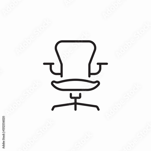 office seat icon sign vector