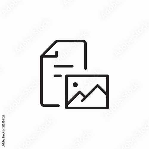 picture document icon sign vector