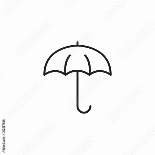 umbrella protection icon sign vector