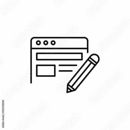 web article icon sign vector