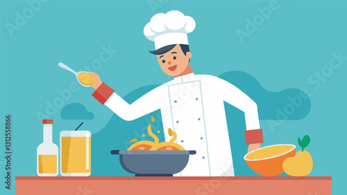 Looking for a taste of Italy Our seasoned chef presents us with a mouthwatering pasta carbonara a classic recipe that never gets old.. Vector illustration