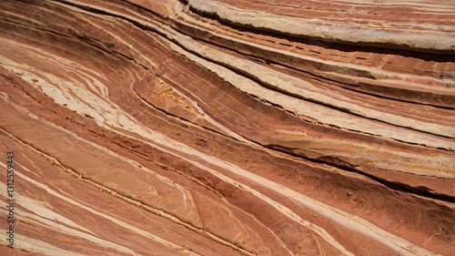 The Wave sandstone. Detail of The Wave sandstone formation at sunrise photo