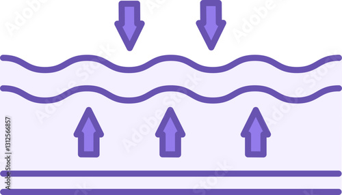 Colored Elastic Fabric Icon. Vector Illustration. Materials That Are Different In Their Ability To Stretch And Restore Their Shape. Material Characteristics Concept