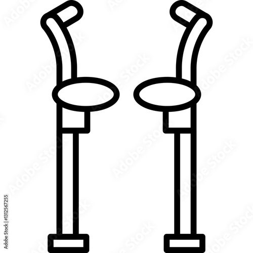 Crutches Icon Vector Element
