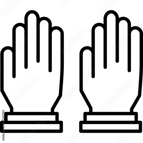 Gloves Icon Vector Element