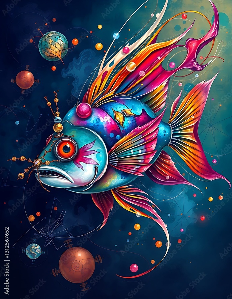 abstract colorful fish abstract colorful fish