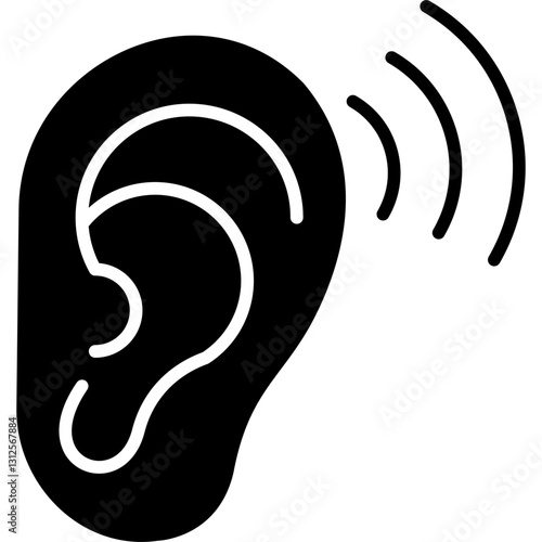 Ear Icon Vector Element