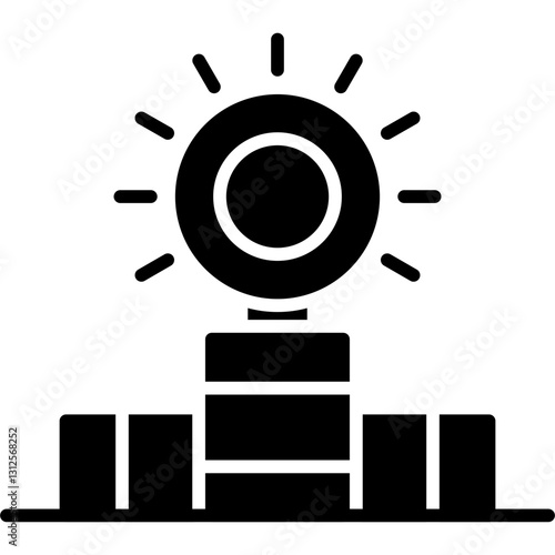 Head Mirror Icon Vector Element