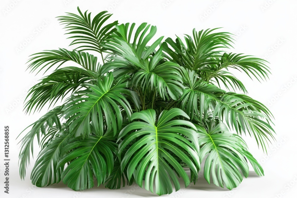 Fototapeta premium 3D Green Palm Tree Isolated and White Background