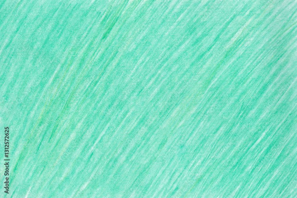 Green pencil hatched texture. Background colored with green pencil.