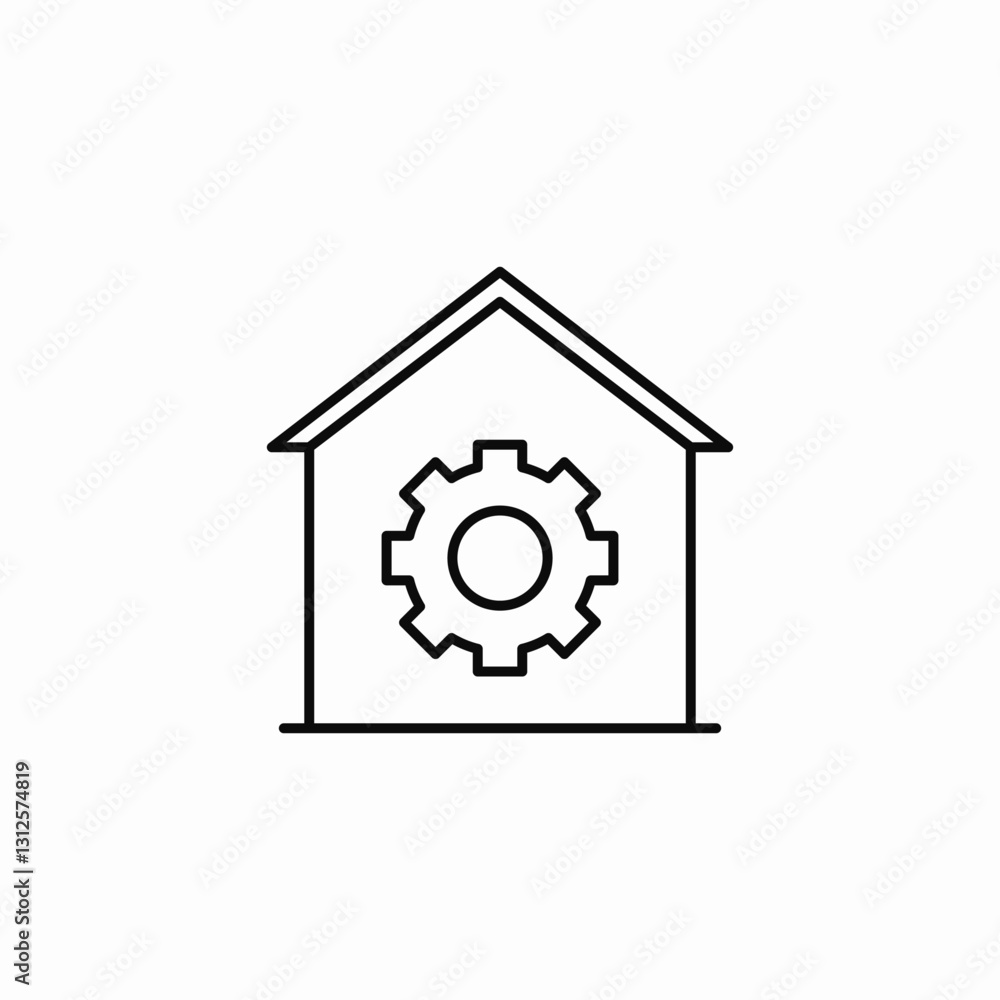 home settings icon sign vector home settings icon sign vector