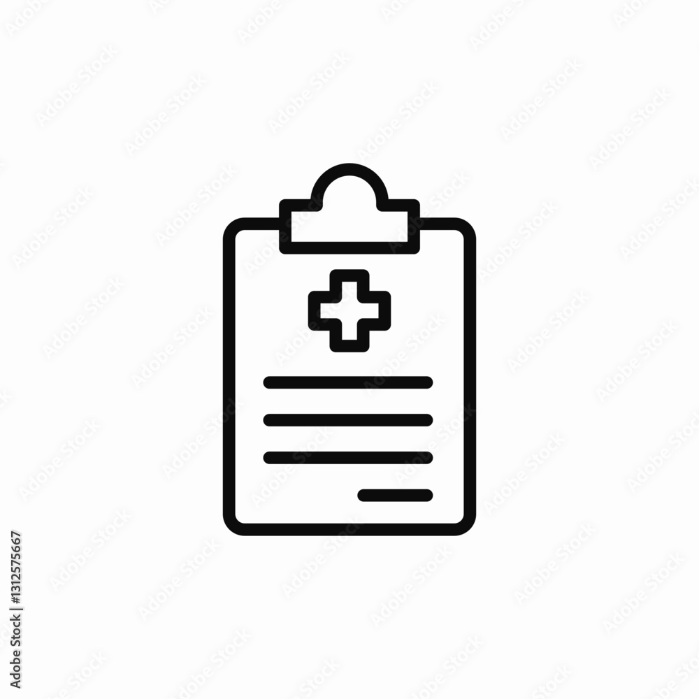 medical record icon sign vector medical record icon sign vector