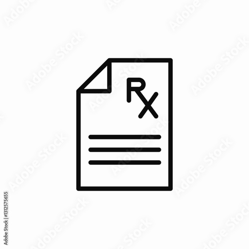 medical prescription icon sign vector