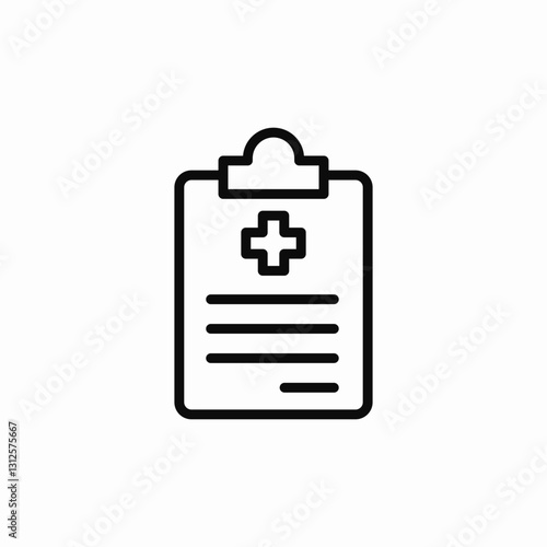 medical record icon sign vector