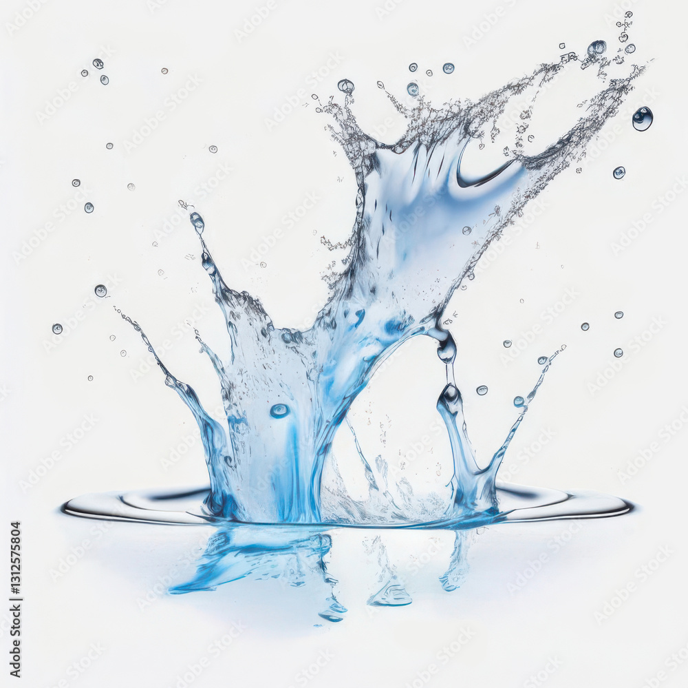 Water Splash on White Background Water Splash on White Background