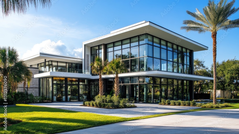 A modern architectural masterpiece featuring bold geometric shapes, expansive glass panels, and innovative design --ar 16:9 --v 6.1 Job ID: 4ab910ed-f971-4d31-94b2-4873a6a7fbcc A modern architectural masterpiece featuring bold geometric shapes, expansive glass panels, and innovative design --ar 16:9 --v 6.1 Job ID: 4ab910ed-f971-4d31-94b2-4873a6a7fbcc
