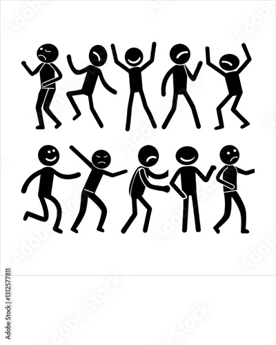 silhouettes of people kids chores types