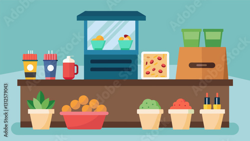The office snack station is always fully stocked with a variety of glutenfree dairyfree and vegan options to cater to all dietary preferences and. Vector illustration