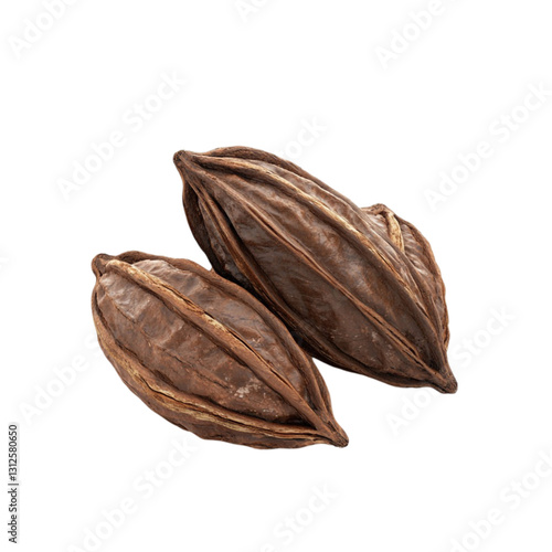 Wallpaper Mural Dried cacao pods rich brown hues natural texture earthy tones Torontodigital.ca