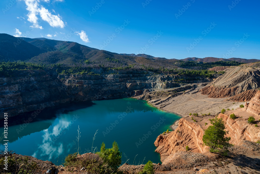 Echo Lake with Striking Quarry Cliffs in Evia Echo Lake with Striking Quarry Cliffs in Evia