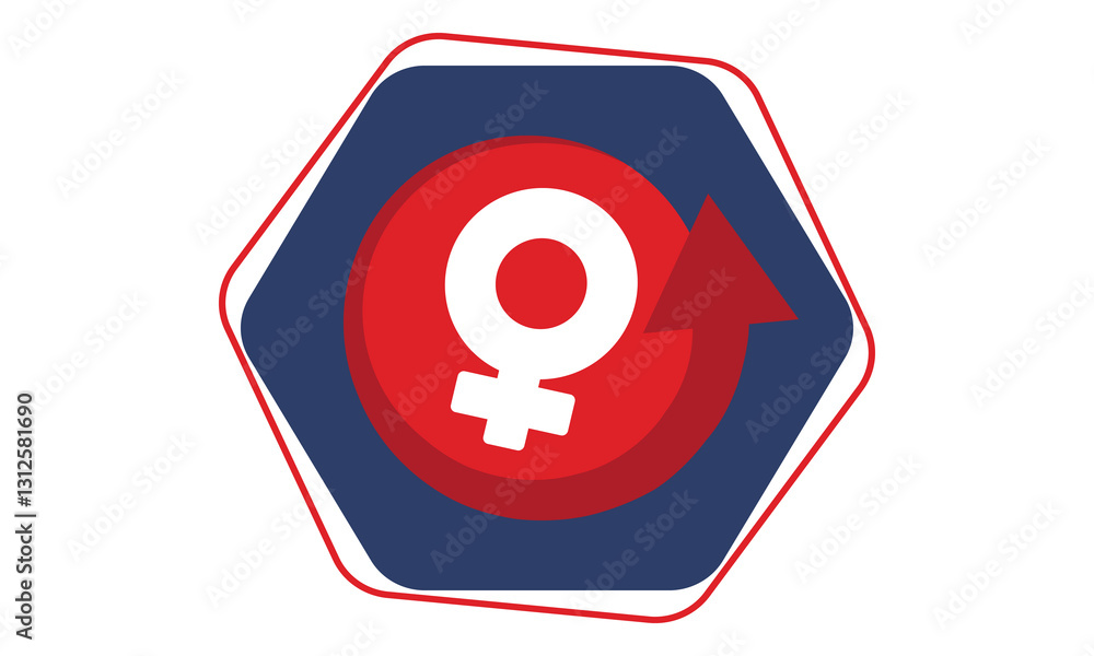 Female symbol. Women's Day. Women's History Month. Equality and women's rights. Girl power in the world. Poster, postcard, banner. Vector illustration Female symbol. Women's Day. Women's History Month. Equality and women's rights. Girl power in the world. Poster, postcard, banner. Vector illustration