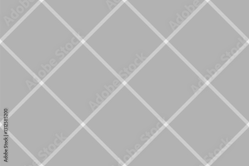 Nostalgic background check plaid, scenery tartan seamless textile. Ornate pattern fabric vector texture in antique steel and white colors.