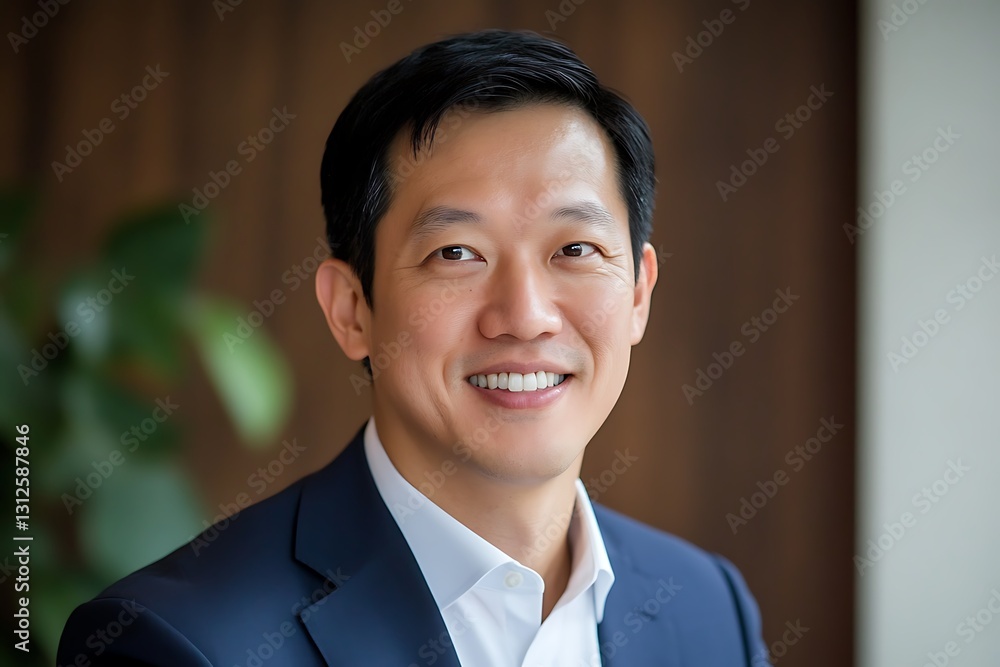 Asian male executive shares trends with business group
Asian male executive shares trends with business group