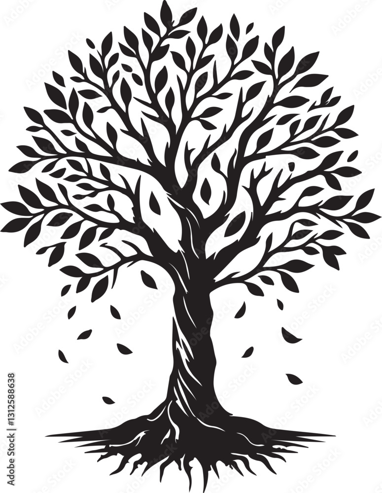 Obraz premium tree silhouette vector