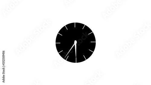 Wallpaper Mural 24 hours. Analog clock spinning animation loop, alpha channel included.4K (Ultra HD) loop able video animation of time-lapse of clock on white background. 60 FPS Torontodigital.ca