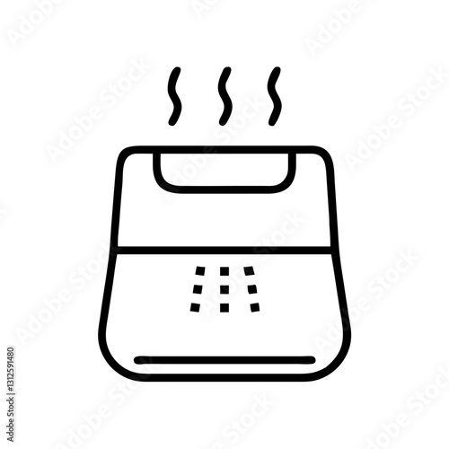 Dehumidifier icon removing moisture, home comfort concept