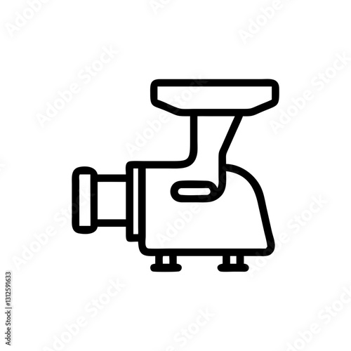 Meat grinder icon illustrating kitchen tool, culinary preparation concept