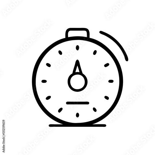Oven timer icon indicating time, kitchen management concept
