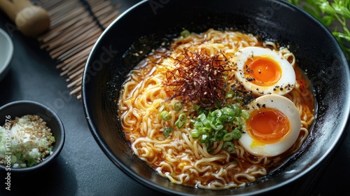 Wallpaper Mural A modern fusion dish blending Japanese ramen with Italian pasta elements in a creative, innovative composition that surprises the palate --ar 16:9 --v 6.1 Job ID: 098521d8-7cbc-4576-9bd3-30c0ba784409 Torontodigital.ca