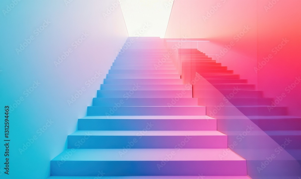 Ascending Success: Abstract Staircase Representing Business Growth and Strategic Risks Ascending Success: Abstract Staircase Representing Business Growth and Strategic Risks