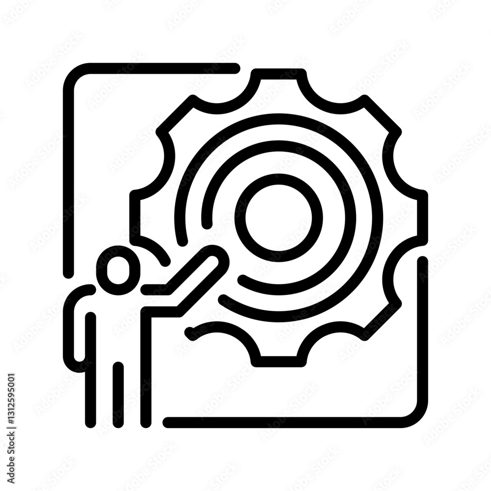 HR Management line icon. Universal creative premium symbol. Vector sign icon logo template. Vector illustration HR Management line icon. Universal creative premium symbol. Vector sign icon logo template. Vector illustration